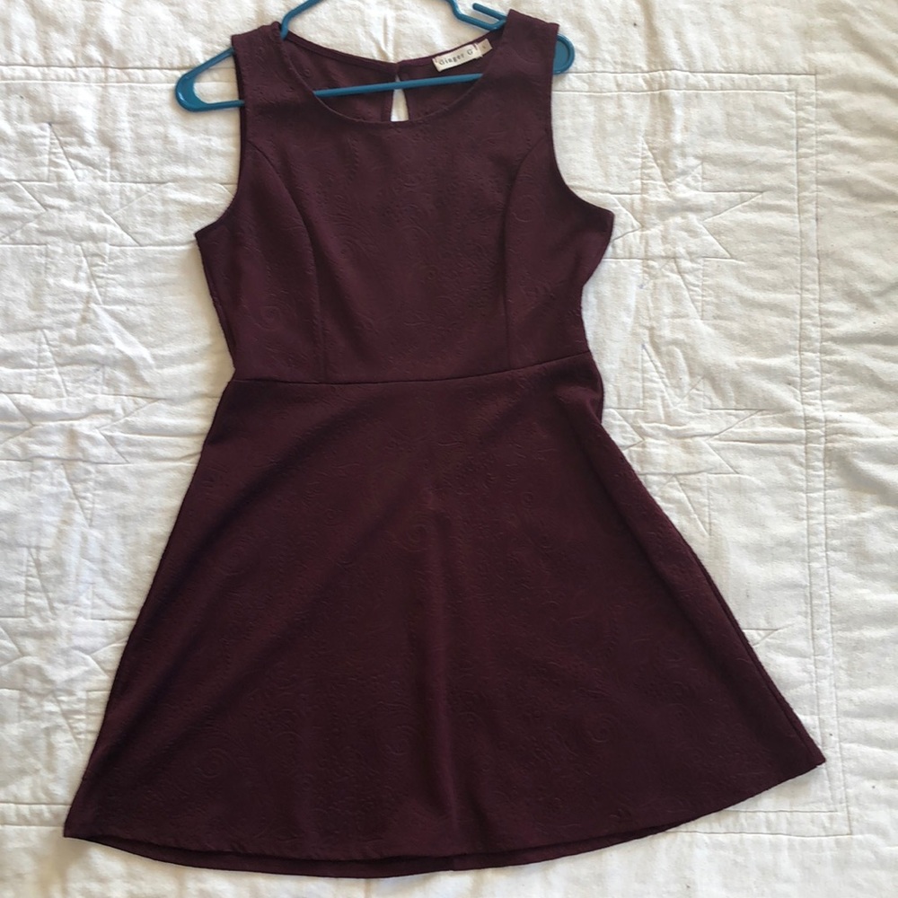 Maroon a line dress
